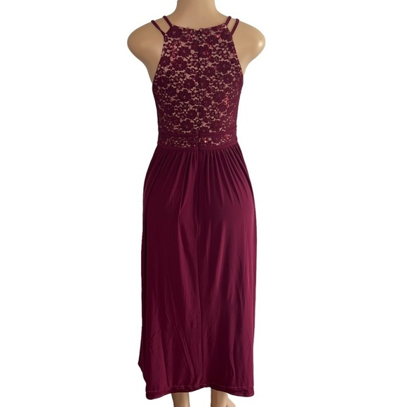 3/$30 🍂 R&M Richards Burgundy Midi Dress - Picture 7 of 9